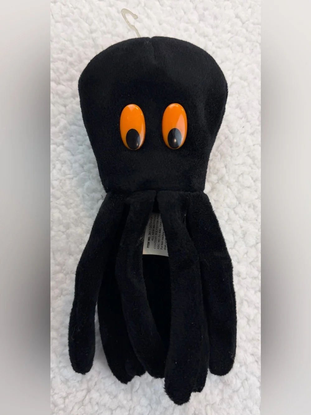 (VTG) 24K BEANIE BOPPERS • Octavia Black Octopus Plush Toy, OS